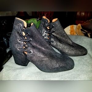 Black Sparkle Ankle Boots